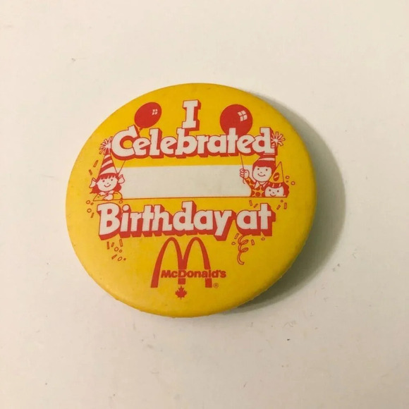 Vintage Lot of 3 McDonalds Button Pin Birthday Filet O Fish Moscow Pinback - Picture 7 of 8